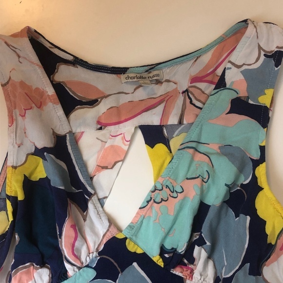 Charlotte Russe Sleeveless Floral Mini Dress Large - Picture 4 of 7